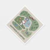 Serviette En Papier cacahuètes | Snoopy & Woodstock Carte du camp (Coin)