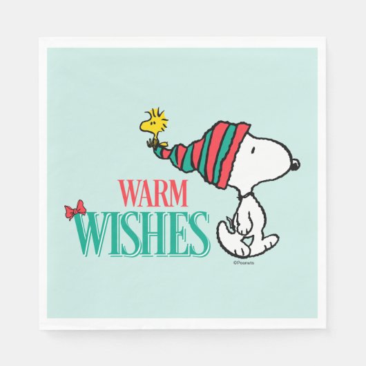 Serviette En Papier cacahuètes | Snoopy & Woodstock Chaleurs (Devant)