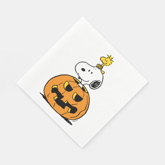 Serviette En Papier cacahuètes | Snoopy & Woodstock Citrouille pop-up (Coin)