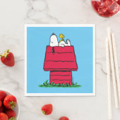 Serviette En Papier cacahuètes | Snoopy & Woodstock Doghouse (En situation)