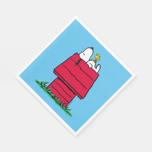 Serviette En Papier cacahuètes | Snoopy & Woodstock Doghouse (Coin)