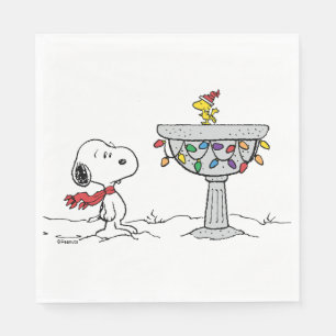 Serviette En Papier cacahuètes Snoopy & Woodstock Froid Birdbath