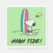 Serviette En Papier cacahuètes | Snoopy & Woodstock High Tide (Devant)