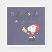 Serviette En Papier cacahuètes | Snoopy & Woodstock Ho Ho Ho (Devant)
