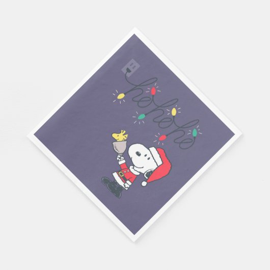 Serviette En Papier cacahuètes | Snoopy & Woodstock Ho Ho Ho (Coin)