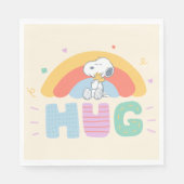 Serviette En Papier cacahuètes | Snoopy & Woodstock Hug (Devant)