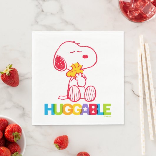 Serviette En Papier cacahuètes | Snoopy & Woodstock Huggable (En situation)