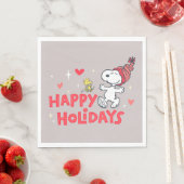 Serviette En Papier cacahuètes | Snoopy & Woodstock Joyeuses Fêtes (En situation)