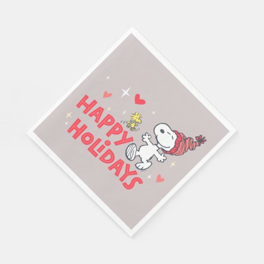 Serviette En Papier cacahuètes | Snoopy & Woodstock Joyeuses Fêtes (Coin)