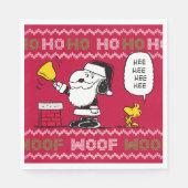 Serviette En Papier cacahuètes | Snoopy & Woodstock Père Noël Bell Rin (Devant)