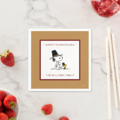 Serviette En Papier cacahuètes | Snoopy & Woodstock Pilgrim (En situation)