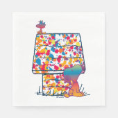 Serviette En Papier cacahuètes | Snoopy & Woodstock Rainbow Paint (Devant)