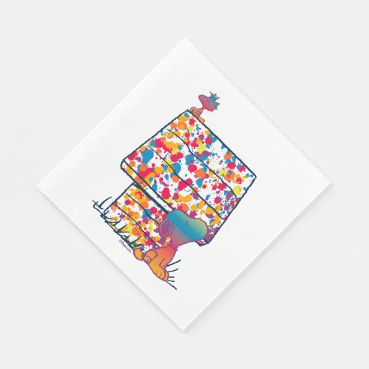 Serviette En Papier cacahuètes | Snoopy & Woodstock Rainbow Paint (Coin)