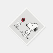 Serviette En Papier Cacahuètes | Snoopy & Woodstock Rouge & Noir (Coin)