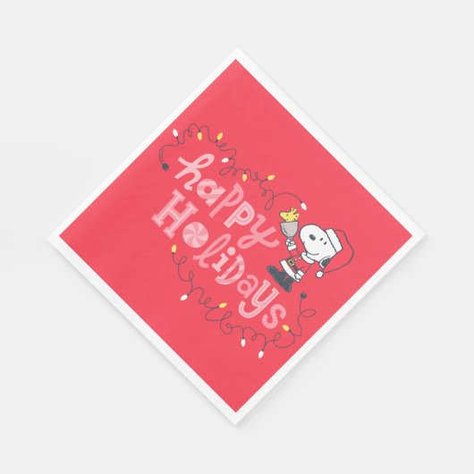 Serviette En Papier cacahuètes | Snoopy & Woodstock Santa Claus (Coin)