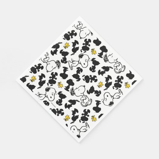 Serviette En Papier cacahuètes | Snoopy & Woodstock Shadow Motif (Coin)