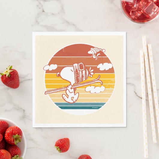 Serviette En Papier cacahuètes | Snoopy & Woodstock Ski Trip (En situation)