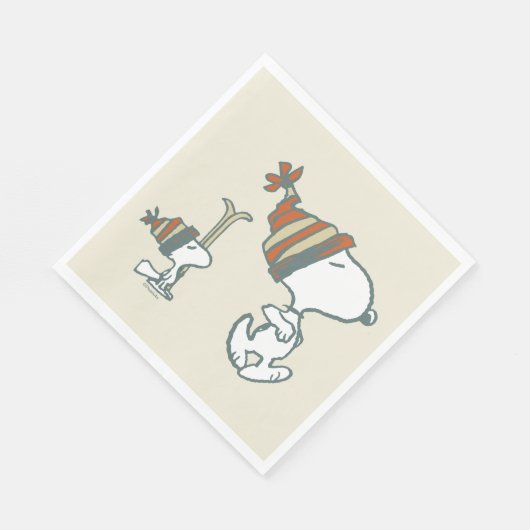Serviette En Papier cacahuètes | Snoopy & Woodstock Ski Trip (Coin)