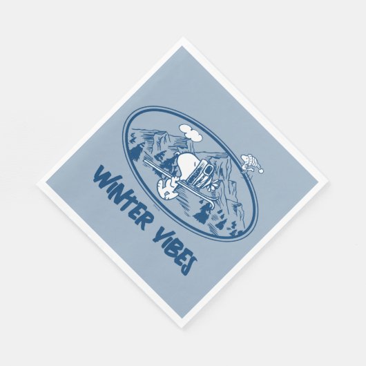 Serviette En Papier cacahuètes | Snoopy & Woodstock Skiing (Coin)