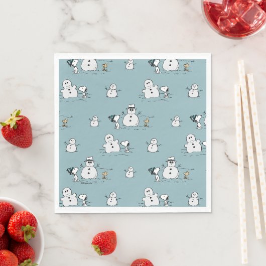 Serviette En Papier cacahuètes | Snoopy & Woodstock Winter Break Motif (En situation)