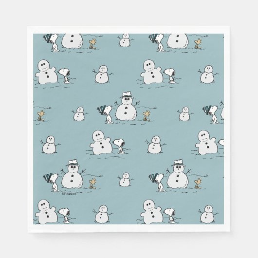 Serviette En Papier cacahuètes | Snoopy & Woodstock Winter Break Motif (Devant)