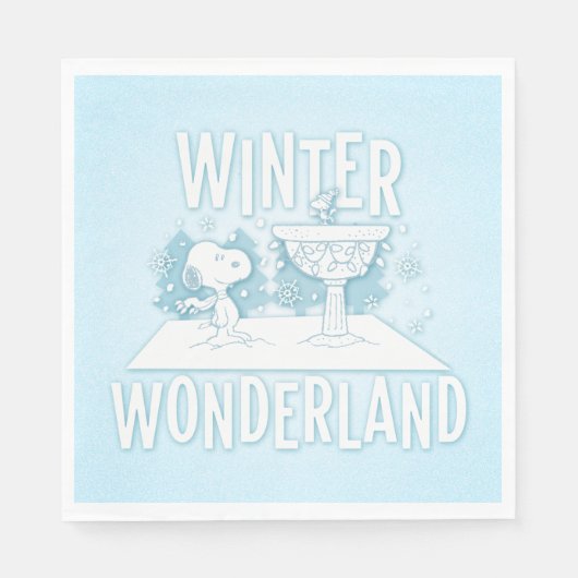 Serviette En Papier cacahuètes | Snoopy & Woodstock Winter Wonderland (Devant)