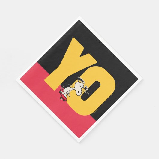 Serviette En Papier cacahuètes | Snoopy YO Skateboard (Coin)