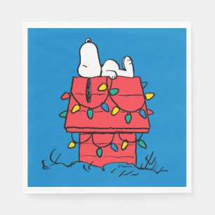 Serviette En Papier cacahuètes   Snoopy's Dog House With Lights