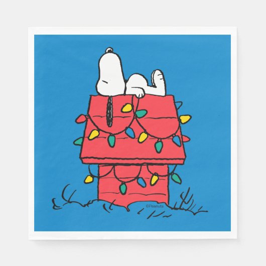 Serviette En Papier cacahuètes | Snoopy's Dog House With Lights (Devant)