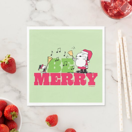 Serviette En Papier cacahuètes | Sois Joyeux Noël (En situation)