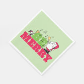 Serviette En Papier cacahuètes | Sois Joyeux Noël (Coin)