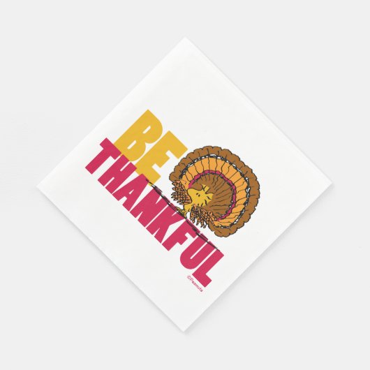 Serviette En Papier cacahuètes | Soyez reconnaissants Woodstock Turqui (Coin)