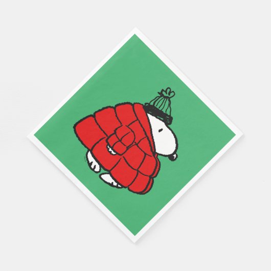 Serviette En Papier cacahuètes | Veste Snoopy Red Puffer (Coin)