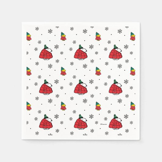 Serviette En Papier cacahuètes | Veste Snoopy Red Puffer (Devant)
