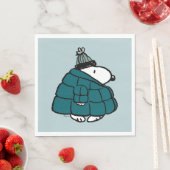 Serviette En Papier cacahuètes | Veste Snoopy Winter Puffer (En situation)