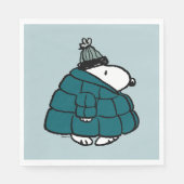 Serviette En Papier cacahuètes | Veste Snoopy Winter Puffer (Devant)