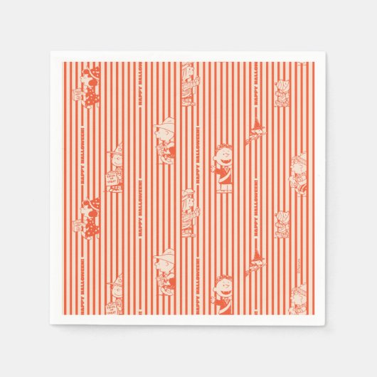 Serviette En Papier cacahuètes | Vintage Happy Halloween Motif (Devant)