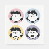 Serviette En Papier cacahuètes | Visages de Lucy (Devant)