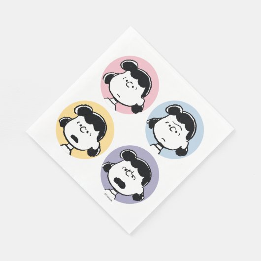 Serviette En Papier cacahuètes | Visages de Lucy (Coin)