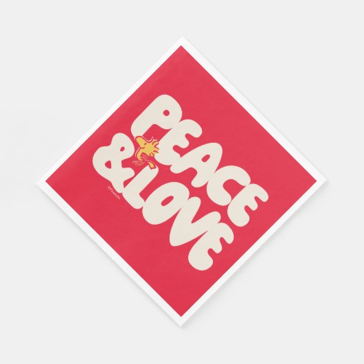 Serviette En Papier cacahuètes | Woodstock Peace & Love (Coin)