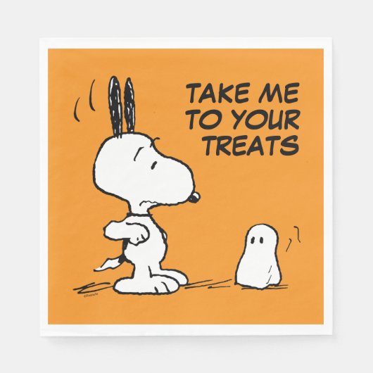 Serviette En Papier cacahuètes | Woodstock Scares Snoopy (Devant)