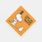 Serviette En Papier cacahuètes | Woodstock Scares Snoopy (Coin)