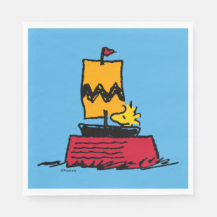 Serviette En Papier cacahuètes   Woodstock Snoopy Plat Bateau à voile