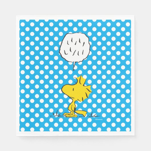 Serviette En Papier cacahuètes | Woodstock Speaks & Pois (Devant)