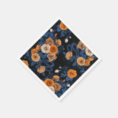 Serviette En Papier Caché en rose, orange et bleu (Coin)