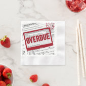 Serviette En Papier cachet rouge de l'impôt sur le revenu (En situation)