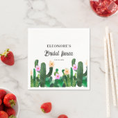 Serviette En Papier Cacti flowers  Bridal Fiesta  (En situation)
