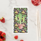 Serviette En Papier Cactus (En situation)