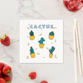 Serviette En Papier Cactus (En situation)