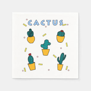 Serviette En Papier Cactus